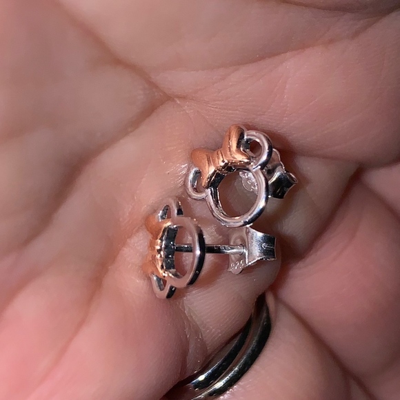 Minnie Mouse 14k Rose wg/GP Studs - Picture 5 of 5